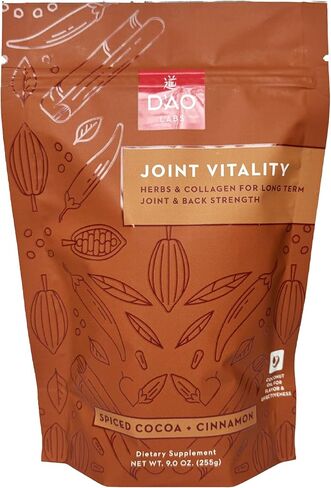 D'AO Labs Joint Vitality Powder - Joint Support - Du Huo Ji Shen Tang Traditional Chinese Herbal - Increased Mobility & Flexibility - Spiced Cocoa & Cinnamon Flavor - 15 Servings in Saudi Arabia