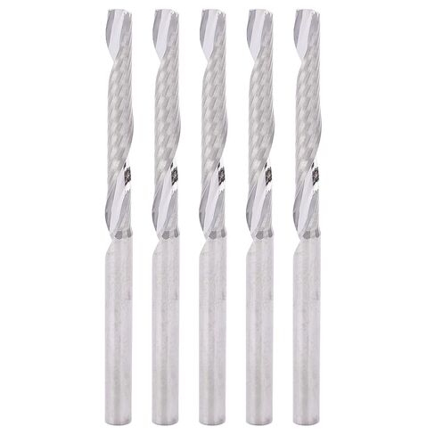 5 قطع مستقيمة عرقوب نهاية المطاحن واحدة الناي لولبية قاطعة المطحنة أداة 3.175x3.175x25x50 مللي متر التنغستن الصلب صلابة عالية مرآة مصقول شفرة لنحت الخشب in Saudi Arabia