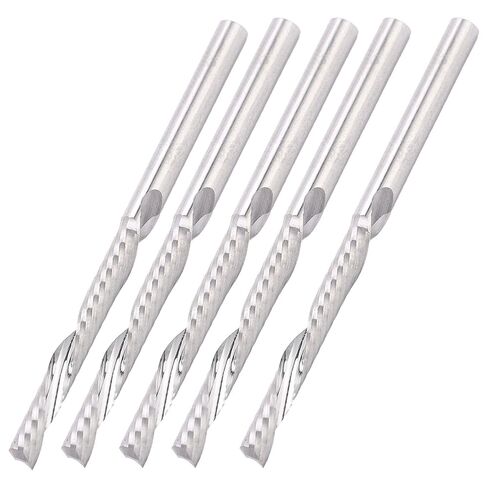 5 قطع مستقيمة عرقوب نهاية المطاحن واحدة الناي لولبية قاطعة المطحنة أداة 3.175x3.175x25x50 مللي متر التنغستن الصلب صلابة عالية مرآة مصقول شفرة لنحت الخشب in Saudi Arabia