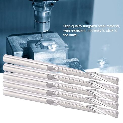 5 قطع مستقيمة عرقوب نهاية المطاحن واحدة الناي لولبية قاطعة المطحنة أداة 3.175x3.175x25x50 مللي متر التنغستن الصلب صلابة عالية مرآة مصقول شفرة لنحت الخشب in Saudi Arabia