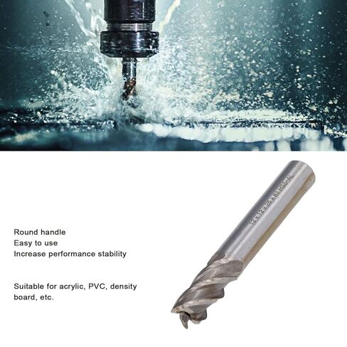 4 Flute Milling Cutter High Speed Steel Straight Shank End Mill Cutters 12x12x26x83mm for Embossing Acrylic PVC MDF Hardwood in Saudi Arabia