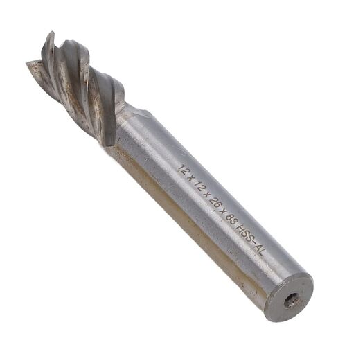 4 Flute Milling Cutter High Speed Steel Straight Shank End Mill Cutters 12x12x26x83mm for Embossing Acrylic PVC MDF Hardwood in Saudi Arabia