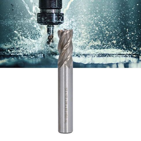 4 Flute Milling Cutter High Speed Steel Straight Shank End Mill Cutters 12x12x26x83mm for Embossing Acrylic PVC MDF Hardwood in Saudi Arabia