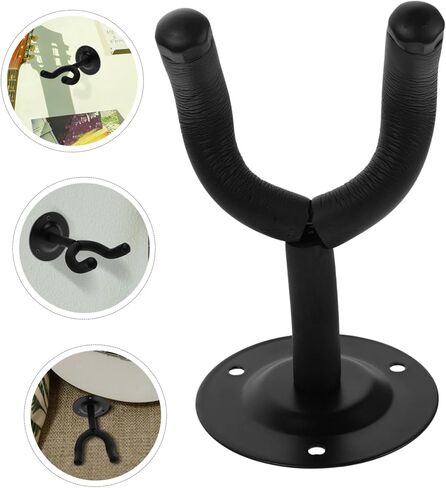 Metal Guitar Wall Mount Hanger for Ukulele Violin Erhu and Hulusi Secure and Stable Instrument Holder with Scratch Resistant Padding Fit for Home in Saudi Arabia