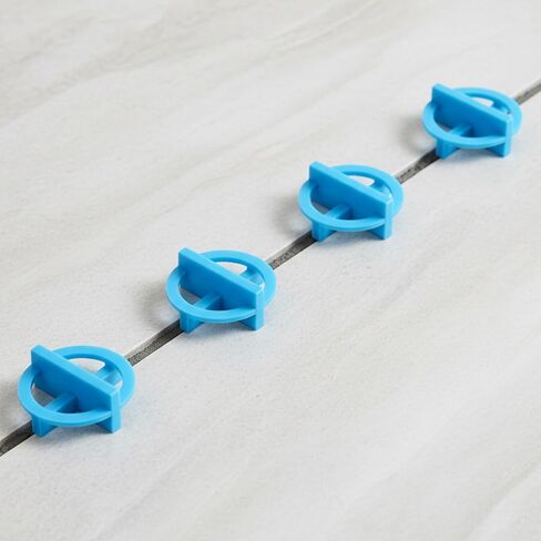 500 Pcs 1/8 Inch (3mm) Tile Spacers, Reusable Plastic Cross Tiles Spacer Blue Removable Wall Floor Leveling Clips for Various Types of Tile Leveling in Saudi Arabia