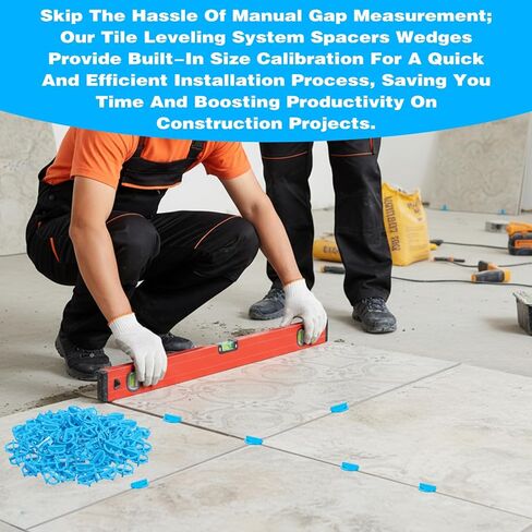 500 Pcs 1/8 Inch (3mm) Tile Spacers, Reusable Plastic Cross Tiles Spacer Blue Removable Wall Floor Leveling Clips for Various Types of Tile Leveling in Saudi Arabia
