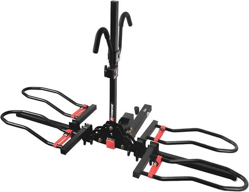FORWODE Bike Rack Hitch for Car, 200 LB 2-Bike Racks with Hitch Lock, Wobble Free Smart Tilting Folding Hitch Mount Bike Rack for 2 Inch Receiver, Bike Carrier Fits Up to 5 Inch Fat Tire for Car in Kuwait