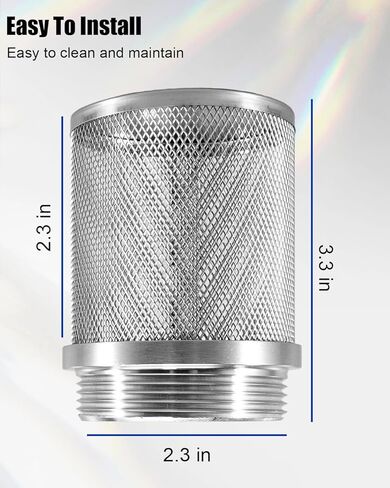 رأس فلتر ستانلس 304 مقاس 2 بوصة مع خيط خارجي قطره 58 مم، متصل بفلتر أنابيب مياه مقاس 2 بوصة، لإزالة الحطام وتقليل دخول المواد الصلبة in Kuwait
