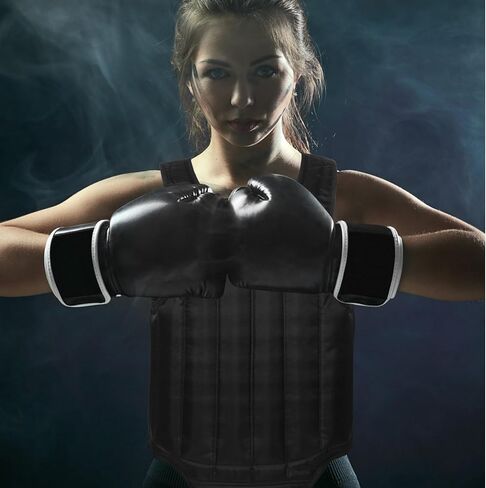 واقي الصدر للملاكمة للبالغين متوسط ​​الحجم أسود اللون لحماية الصدمات وبطانة إسفنجية واقي صدر التايكوندو للتدريب على فنون الدفاع عن النفس in Kuwait