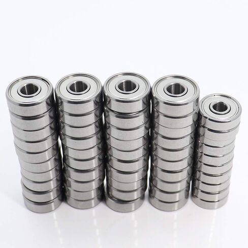 Power Transmission Products 50Pcs Set Bearing 606zz 40PCS + 625zz 10PCS F695RS 40PCS+625RS 10PCS ABEC-5 Ball Bearings for VORON Mobius 2/3 3D Printer Ball Bearings(625rs,Total 50Pcs) in Saudi Arabia