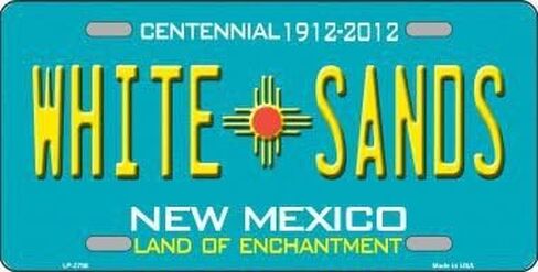 Smart Blonde White Sands New Mexico Teal Novelty Metal License Plate LP-2798 in Saudi Arabia