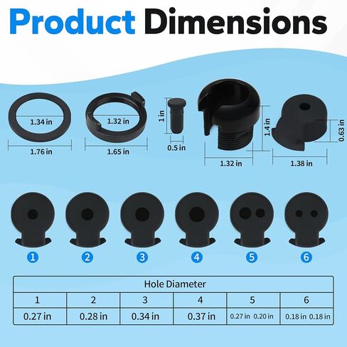 Kayaks Through Hull Wiring Kits, Replacement Kayak Thru Hull Wiring Plugs Compatible with Wilderness Systems Fishing Kayak, Upgrade Kayak Water Resistant Fitting for Device Battery Wires Connections in Kuwait