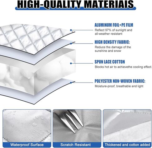 Deep V Boat Windshield Cover Fits for Most Deep V Walk Through Windshields and A Variety of Boat Windshields, 600D Oxford Waterproof, UV Resistant, Preventing Bird Droppings and Stones | 105"x 25" in Saudi Arabia