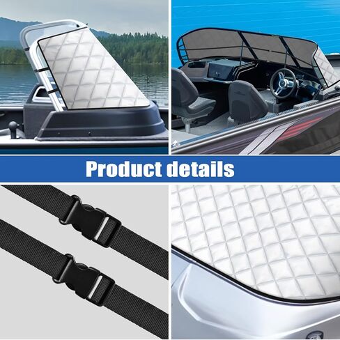 Deep V Boat Windshield Cover Fits for Most Deep V Walk Through Windshields and A Variety of Boat Windshields, 600D Oxford Waterproof, UV Resistant, Preventing Bird Droppings and Stones | 105"x 25" in Saudi Arabia