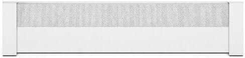 Baseboarders Basic Series 3 ft Galvanized Steel Easy Slip-On Baseboard Heater Cover and Endcaps for Hydronic [Water] Systems - White - Perfect for Bathrooms [3 ft Cover + L&R End Caps Bundle] in Saudi Arabia