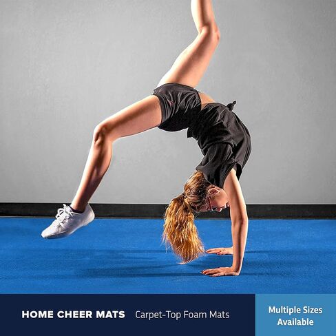FlooringInc's Rollout Carpet Top Cheer Mat, Perfect as a Gymnastics Mat, Tumbling Mat or Portable Cheerleading Gym Mats for Home Workouts and Practice in Saudi Arabia