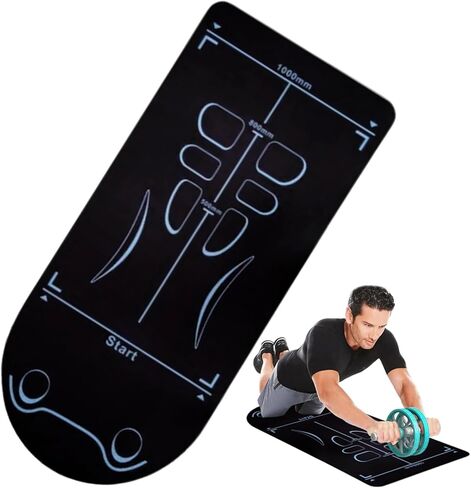 بساط معدات التمرين لعجلة البطن الدوارة، 55x24 بساط يوجا عازل للصوت غير قابل للانزلاق للبيلاتيس، والتخطي، ومعدات تمارين اليوغا على البطن in Kuwait