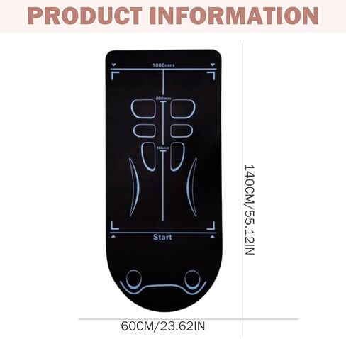 بساط معدات التمرين لعجلة البطن الدوارة، 55x24 بساط يوجا عازل للصوت غير قابل للانزلاق للبيلاتيس، والتخطي، ومعدات تمارين اليوغا على البطن in Kuwait