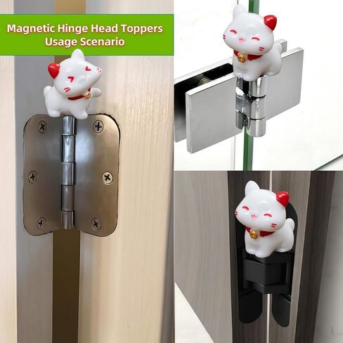 Cute Mini Creative Kiss Face Kitten Hinge Heads Decorative Topper Set 6PCS, Home Decoration,Magnetic Hinge Head Toppers Door Hinge in Saudi Arabia