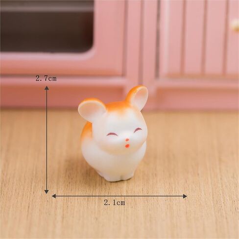 Cute Mini Creative Yellow Flying Hamster, Mouse Hinge Heads Decorative Topper Set 3PCS, Home Decoration,Magnetic Hinge Head Toppers Door Hinge in Saudi Arabia