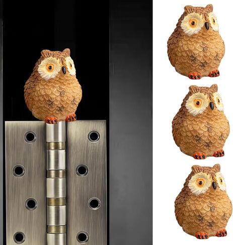 Cute Mini Creative Brown, Owl Hinge Heads Decorative Topper Set 3PCS, Home Decoration,Magnetic Hinge Head Toppers Door Hinge in Saudi Arabia