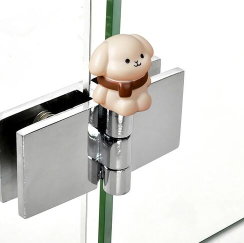 Cute Mini Creative Yellow Puppy Hinge Heads Decorative Topper Set 5PCS, Home Decoration,Magnetic Hinge Head Toppers Door Hinge in Saudi Arabia
