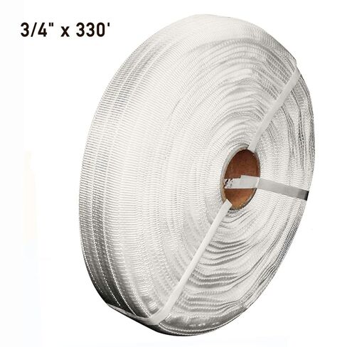 سلك منسوج مقاس 3/4 بوصة × 330 بوصة، شريط ربط من خيوط البوليستر، طقم ربط الربط، طقم ربط البليت، بكرة التغليف، حزام قوة الكسر 2400 رطل مع 50 قطعة من الإبزيم in Kuwait