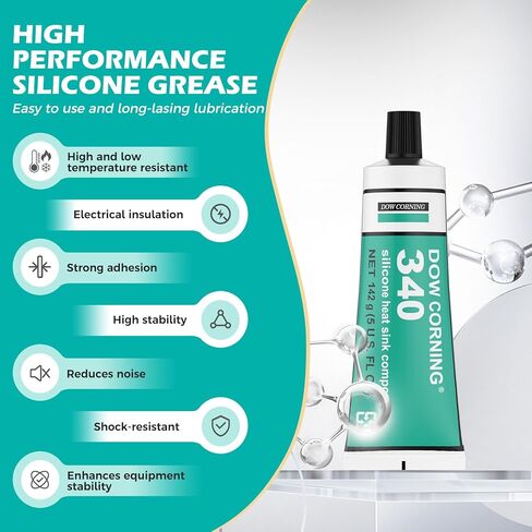 Dow Corning 340 Silicone Heat Sink Compound 142g (5oz) Thermal Conductive Silicone Grease IGBT Heat Dissipation Paste for Electrical Devices PCB Assemblies and Computer CPU Non Flowing in Kuwait