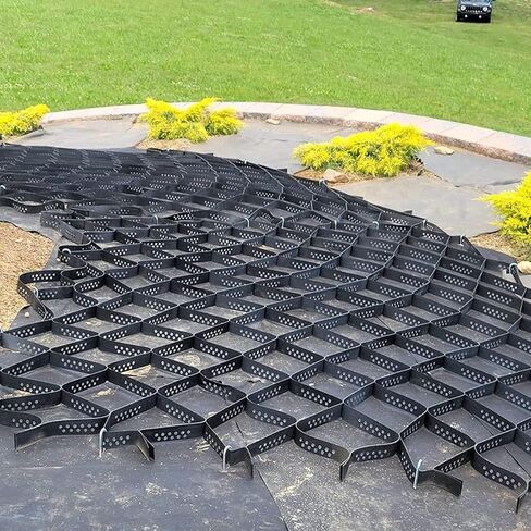 Durable 2" High Polyethylene Gravel Driveway Grid - Heavy-Duty Geo Grid for Landscaping, Shed Base, Erosion Control, Patios & Walkways - Strong Soil Foundation Support in Kuwait