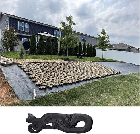 Expandable Gravel Grid for Garden Path & Shed Flooring - Durable Polyethylene Ground Stabilizer, Foldable & Customizable (1x7m) - Perfect for Landscape & Outdoor Projects in Kuwait