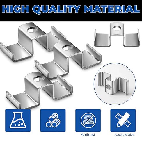 25pcs Grating Clips, Sturdy Grating Clamps, Steel Saddle Clamps for Industrial Flooring Drainage Systems Mezzanines Walkways Stair Treads in Saudi Arabia