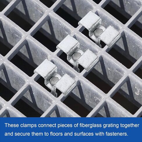 25pcs Grating Clips, Sturdy Grating Clamps, Steel Saddle Clamps for Industrial Flooring Drainage Systems Mezzanines Walkways Stair Treads in Saudi Arabia