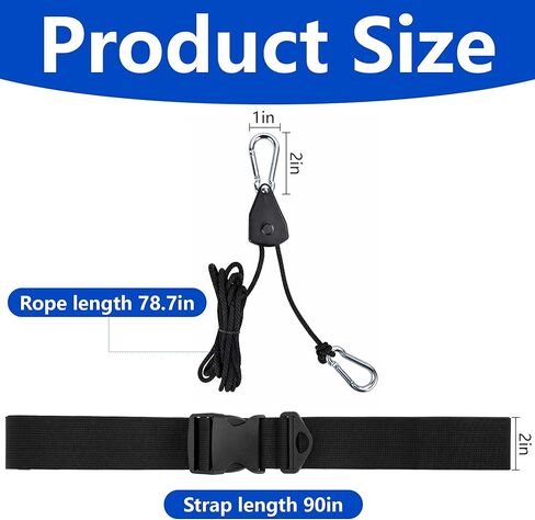 2 Set Floating Mat Strap and Rope Hanger, Adjustable Rope Hanger Kit for Float Pad, Quick-Release Floating Mat Tie Down Accessories for Boat Cleat or Rail in Kuwait