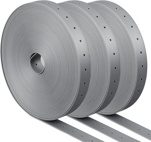 3 Roll 150 ft Plastic Hanger Strap 3/4 Inch x 50 Feet Reinforced Flexible Heavy Duty Strong Support Hanger Strap for Pipe & Ducts Securing in Plumbing & HVAC, Total 150ft in Kuwait