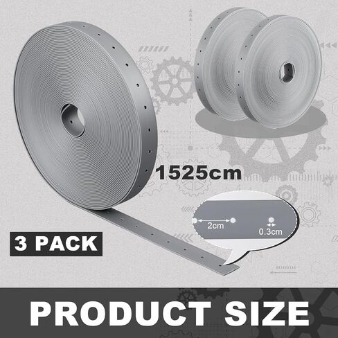 3 Roll 150 ft Plastic Hanger Strap 3/4 Inch x 50 Feet Reinforced Flexible Heavy Duty Strong Support Hanger Strap for Pipe & Ducts Securing in Plumbing & HVAC, Total 150ft in Kuwait