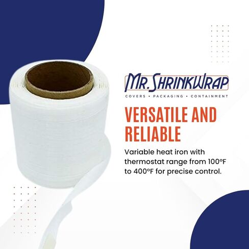 Mr. Shrinkwrap 3/4" x 300' Cross Woven Poly Strapping Cord for Shrink Wrap Installation. 1000lbs Tensile Strength. Shrinkwrap Strapping Essentials for Boat and Any Outdoor Equipment in Kuwait