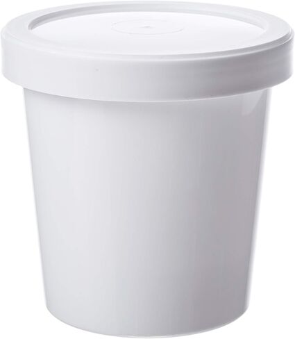حوض مستدير موحد 43900 مع غطاء ، HDPE ، 80 أوقية ، 10 قطعة ، أبيض in Kuwait