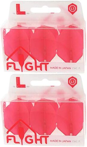 Dart Flights L1 PRO Kami Neon Green | Ultra Flexible | 2 Sets of 3 | for Soft & Steel Tip Darts in Kuwait