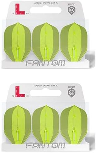 Dart Flights L1 PRO Kami Neon Green | Ultra Flexible | 2 Sets of 3 | for Soft & Steel Tip Darts in Kuwait
