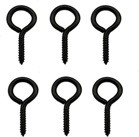 150 Pcs Screw Eyes Hooks 1 Inch Screw in Hooks Jewelry Rings Black Eyelet Hook for Jewelry Market Crafts in Saudi Arabia