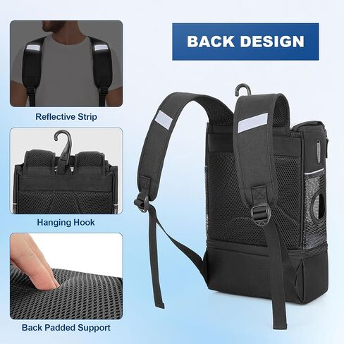 Trunab Portable Oxygen Concentrator Backpack, POC Carrying Bag Compatible with Inogen One, Caire Freestyle Comfort, Oxygo, Black in Saudi Arabia