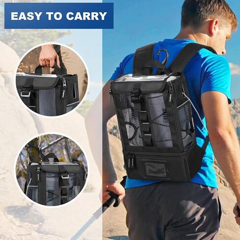 Trunab Portable Oxygen Concentrator Backpack, POC Carrying Bag Compatible with Inogen One, Caire Freestyle Comfort, Oxygo, Black in Saudi Arabia