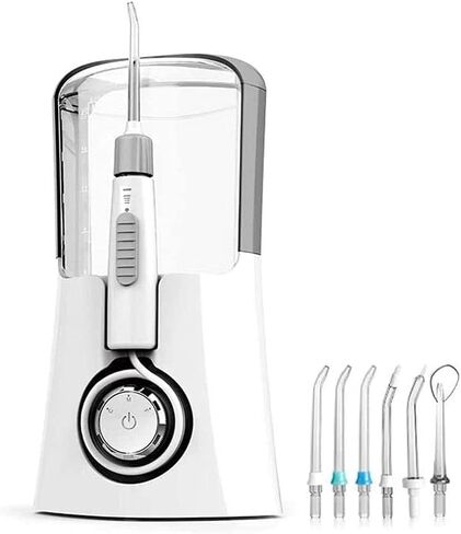 Electric Water Flosser, Cordless Dental Oral Irrigator - 3 Modes, 6 Tips (600ML, Waterproof Waterflosser) in Kuwait
