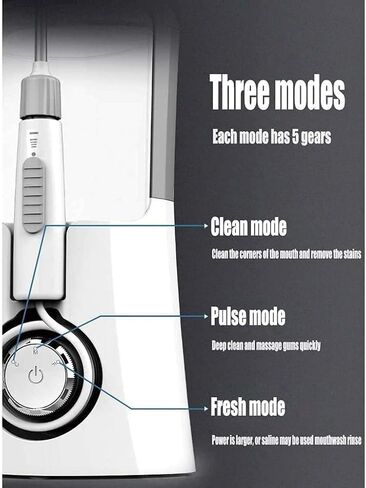 Electric Water Flosser, Cordless Dental Oral Irrigator - 3 Modes, 6 Tips (600ML, Waterproof Waterflosser) in Kuwait