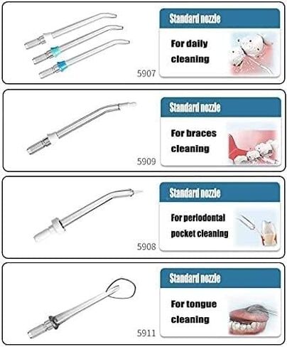 Electric Water Flosser, Cordless Dental Oral Irrigator - 3 Modes, 6 Tips (600ML, Waterproof Waterflosser) in Kuwait