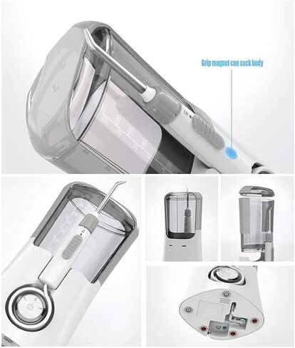 Electric Water Flosser, Cordless Dental Oral Irrigator - 3 Modes, 6 Tips (600ML, Waterproof Waterflosser) in Kuwait