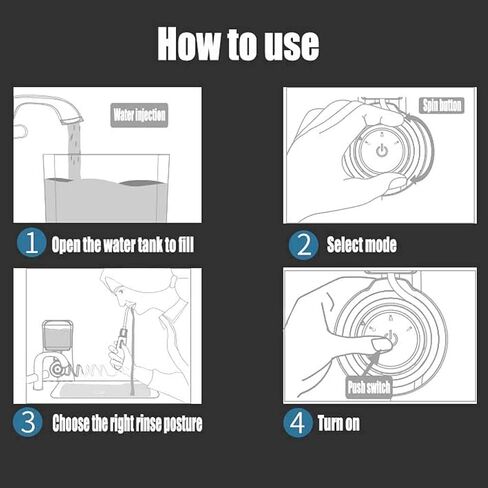 Electric Water Flosser, Cordless Dental Oral Irrigator - 3 Modes, 6 Tips (600ML, Waterproof Waterflosser) in Kuwait