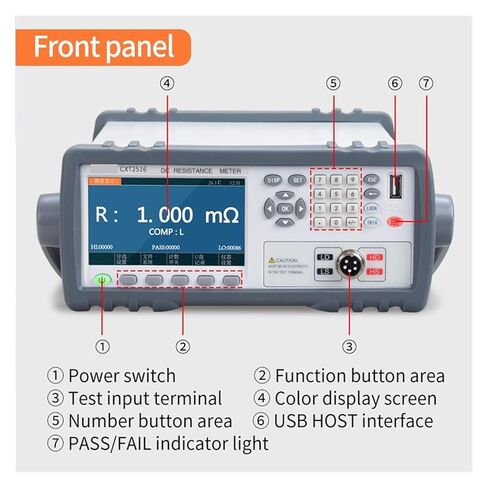 جهاز اختبار المقاومة، Cxt2511 Dc Niedrig Widerstands Tester 2516 Hochpräzises Mehrkanal-Widerstands Milli Ohm Meter in Saudi Arabia