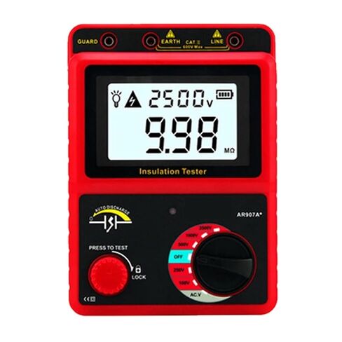 Resistance Tester, AR907A+ Insulation Resistance Tester Digital Megohmmeter AC/DC Voltage Ohm Meter in Saudi Arabia