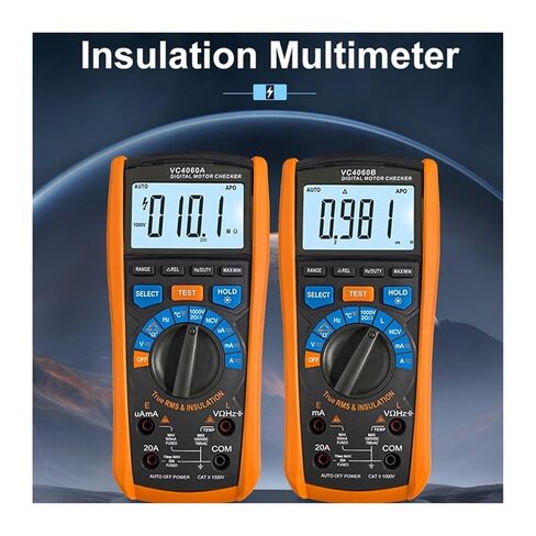جهاز اختبار المقاومة، VC4060 فحص المحرك الرقمي 2000 أوم جهاز اختبار مقاومة العزل Megohmmeter True RMS AC DC جهاز إنذار متعدد البيانات in Saudi Arabia